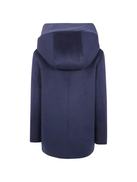 Palton Seventy cu glugă albastru