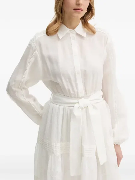 Cu centură rochie midi Silvian Heach alb