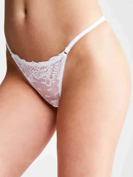 Трусики стринг STRING LACE білі