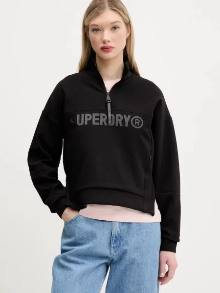 Суитчър Superdry с принт черно