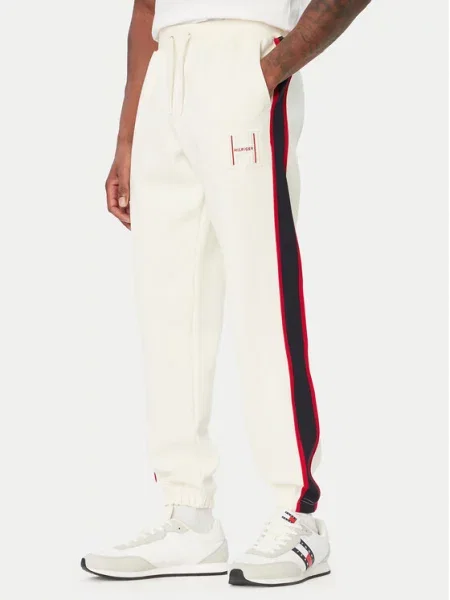 Tommy Hilfiger Sportinės kelnės Pique Kreminė