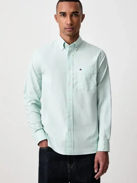 Tommy Hilfiger Cămașă oxford verde