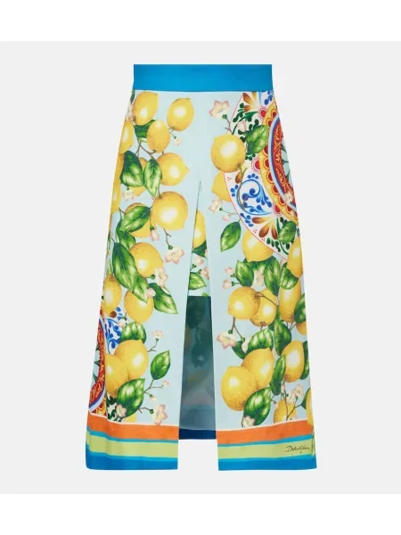 Fustă midi Dolce&gabbana cu imagine până la genunchi