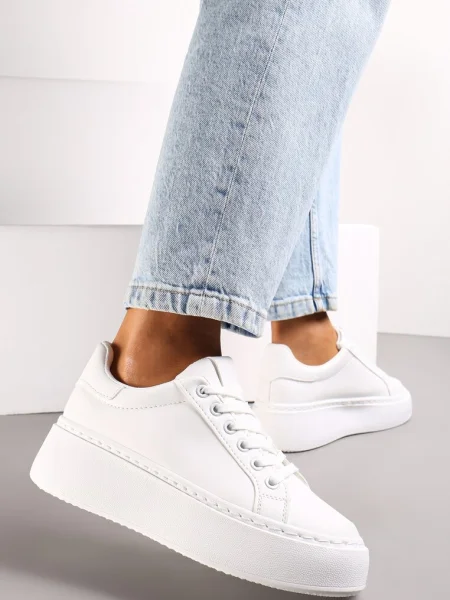 Sneakerși Vices alb