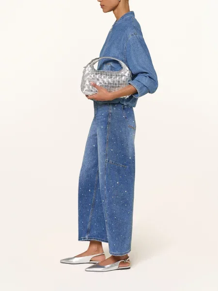 Miss Goodlife Džíny Barrel S Ozdobnými Kamínky 24 blue modré