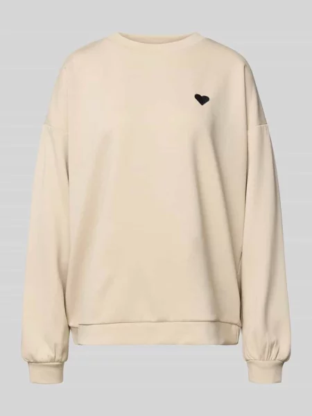 Sweter o kroju relaxed fit z wyhaftowanym sercem Model TALIA' Pieces