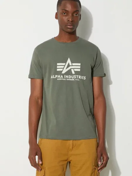 ALPHA INDUSTRIES Majica kaki bijela
