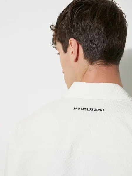 MKI MIYUKI ZOKU ing Seersucker Dress Shirt bézs