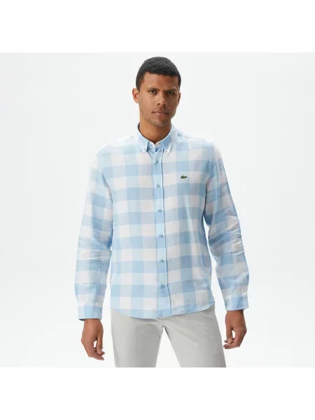 Lacoste сорочка чоловіча Regular Fit блакитна