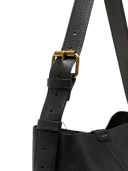 Kožna shopper torbica Soeur crna