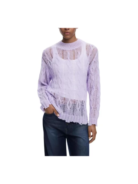Sweter Desigual fioletowy