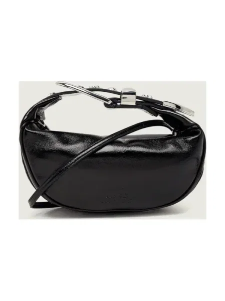 Marc Jacobs De piele geantă pe umăr The Crinkle Patent Party Bag negru