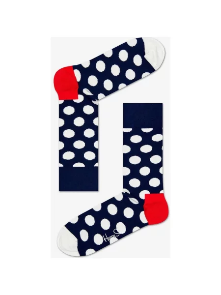 Skarpetki Happy Socks Big Dot Granatowo-biało-czerwone czerwone