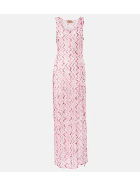 Rochie maxi Missoni de costum roz