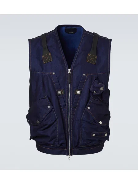 Дънков елек Stone Island камъни синьо