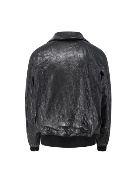 Kurtka skórzana Rick Owens czarna