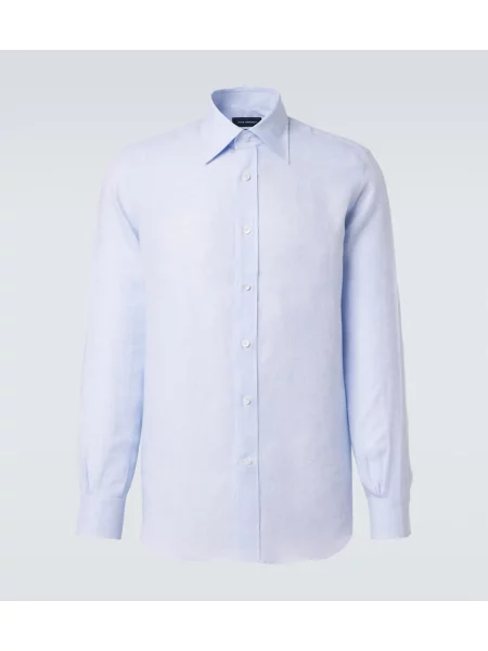 Cămașă Thom Sweeney de in albastru