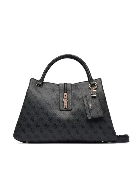 Guess Torebka Yvonne Logo ciemny szary