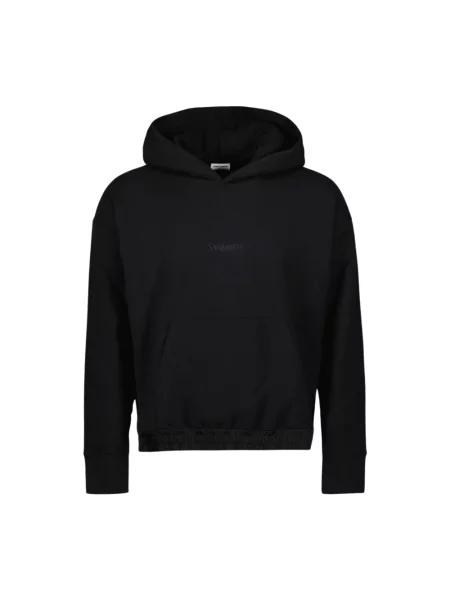Bluza z kapturem Saint Laurent z kapturem z logo czarna