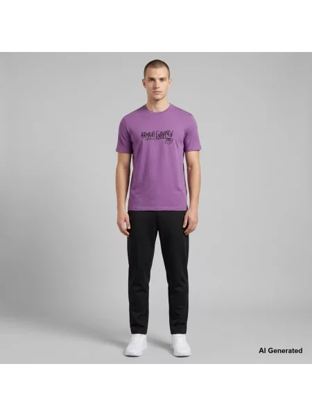 Tricou Armani Exchange violet