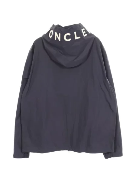 Geacă Moncler cu glugă albastru