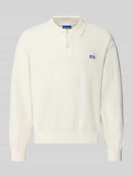 Sweter o kroju oversized z czystej bawełny model San Patty' Hugo Blue beżowy