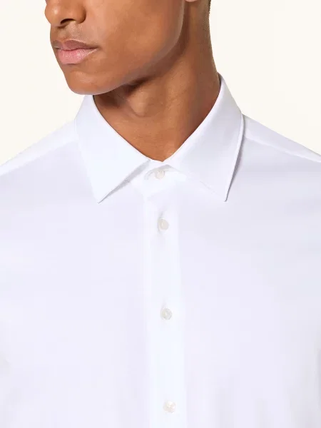 Roy Robson Žerzejová Košile Slim Fit bílá