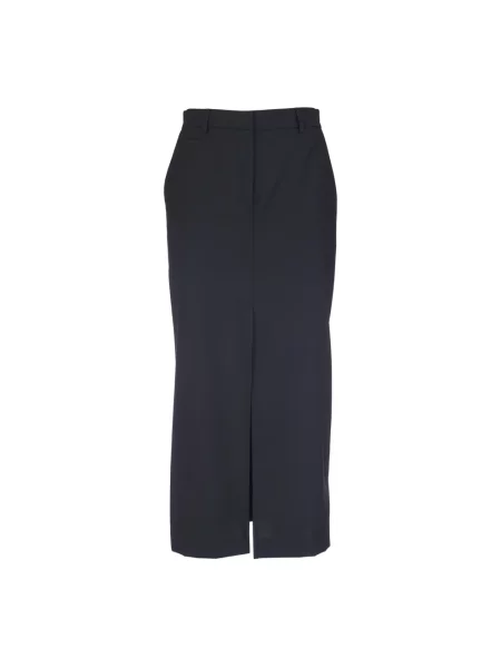 Długa spódnica maxi Ottodame z rozcieciem czarna