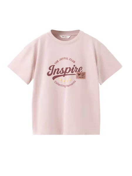 MANGO KIDS Tricou INSPIRE / ciclam / roz galben