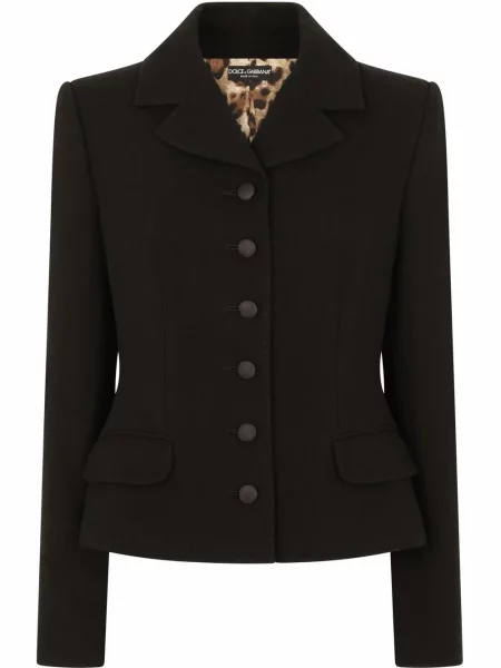 Geacă Dolce & Gabbana de lână negru