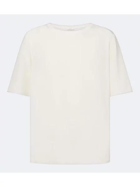 Tricou Joseph de mătase alb