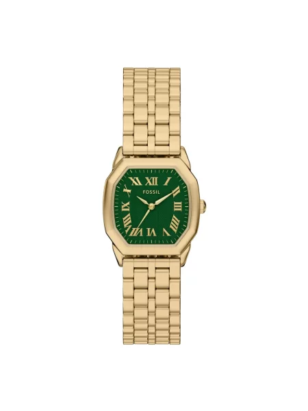 Fossil zegarek złoty zielony