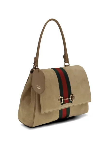 Geantă shopper Gucci din piele de căprioară