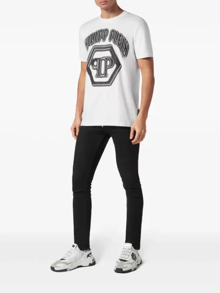 Tričko Philipp Plein s potiskem bílé