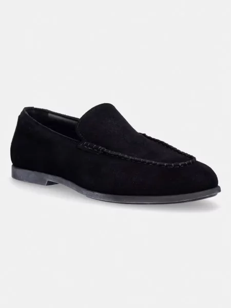 Calvin Klein mokasyny zamszowe LOW PROF LOAFER SU czarne