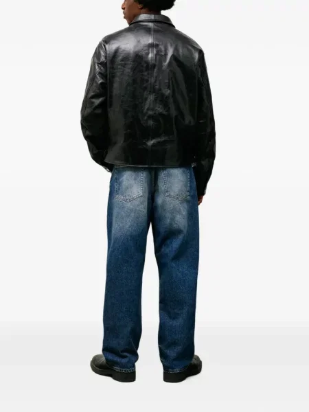 Geanta de piele Stüssy negru