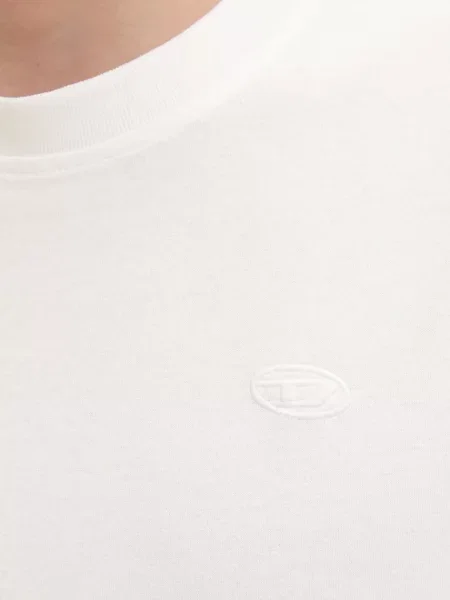 Koszulka Diesel z logo z krótkim rękawem biała