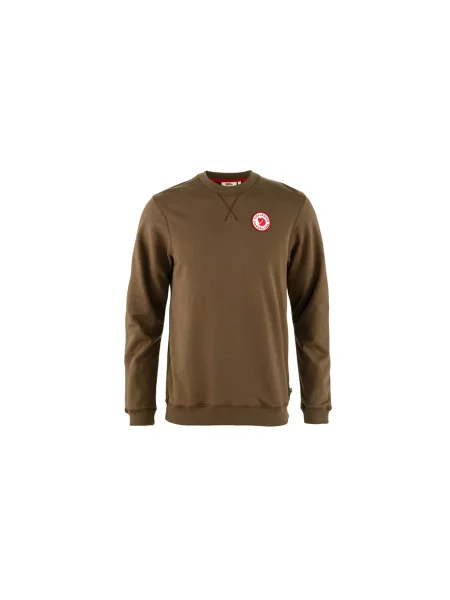 Sweter Fjällräven z kapturem z autografem brązowy