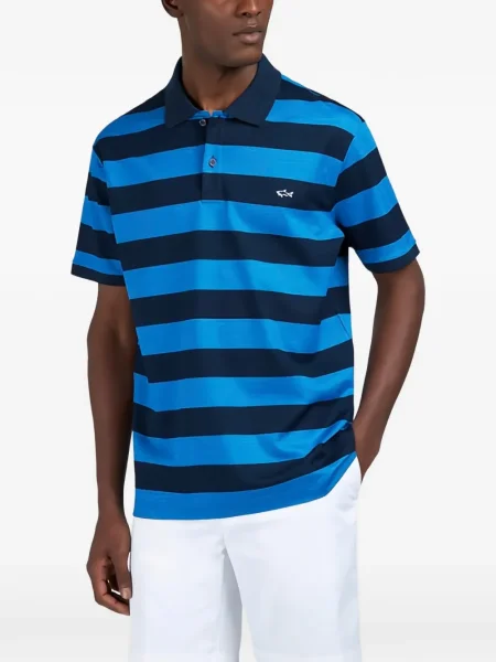 Ριγέ polo Paul & Shark μπλε