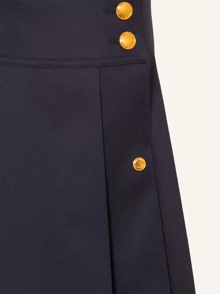 Versace Plisowana Spódnica blau granatowa
