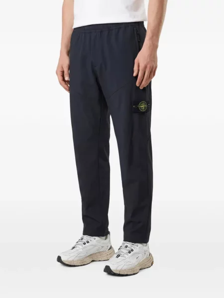 Pantaloni Stone Island cu strasuri alergare albastru