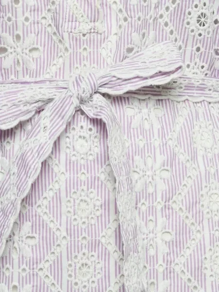 Rochie mini Maje cu broderie de costum alb