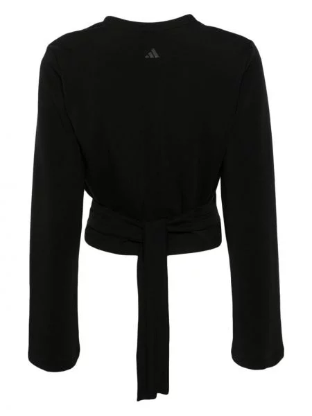 Sneakersy Adidas z dekoltem w serek kopertowe czarne