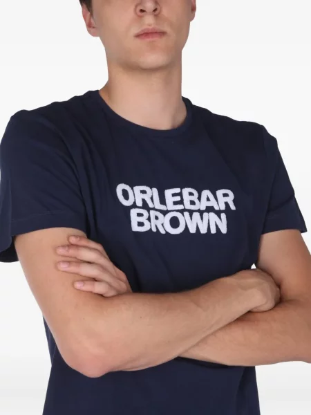 Tricou Orlebar Brown cu imagine albastru