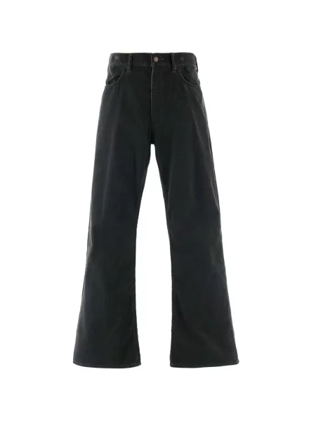 Pantaloni Saint Mxxxxxx de catifea cord evazate negru
