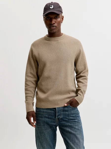 JACK & JONES Pulover JWHMILANO închis bej
