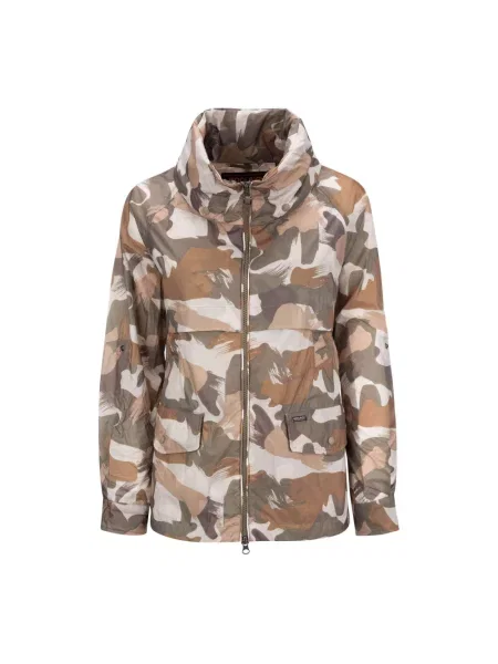 Anorak Woolrich w kształcie litery A brązowa