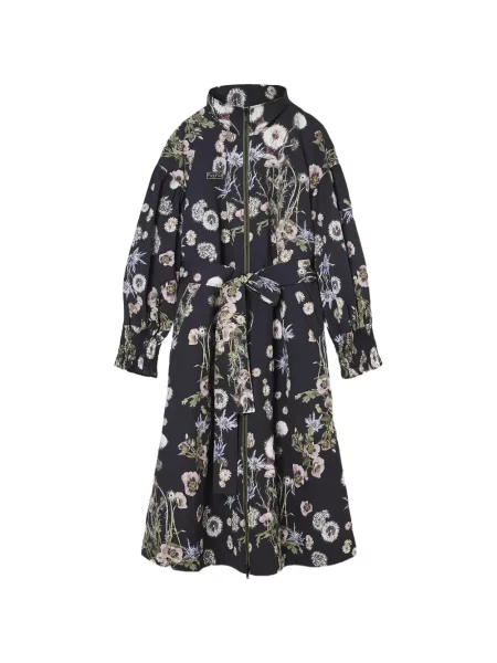Trenci Psophia cu model floral cu imagine negru