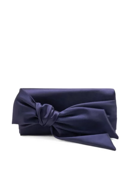 Geantă plic Carolina Herrera cu funde violet