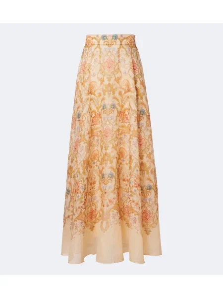 Fusta maxi Zimmermann de in cu imagine bej